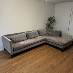 Gray L Shaped Sectional Couch