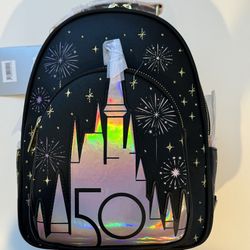 Disney Loungefly Grand Finale 50th Anniversary Mini Backpack NEW