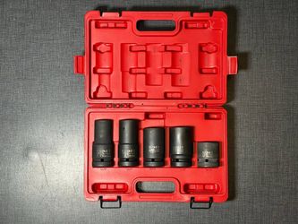 5-Piece 1” Drive Heavy Duty Truck Wheel Impact Socket Set – 33mm SAE
