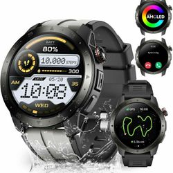 Military Smart Watch For Men Or Women 1.43" AMOLED Screen w/ Built In GPS- NEW $50/each