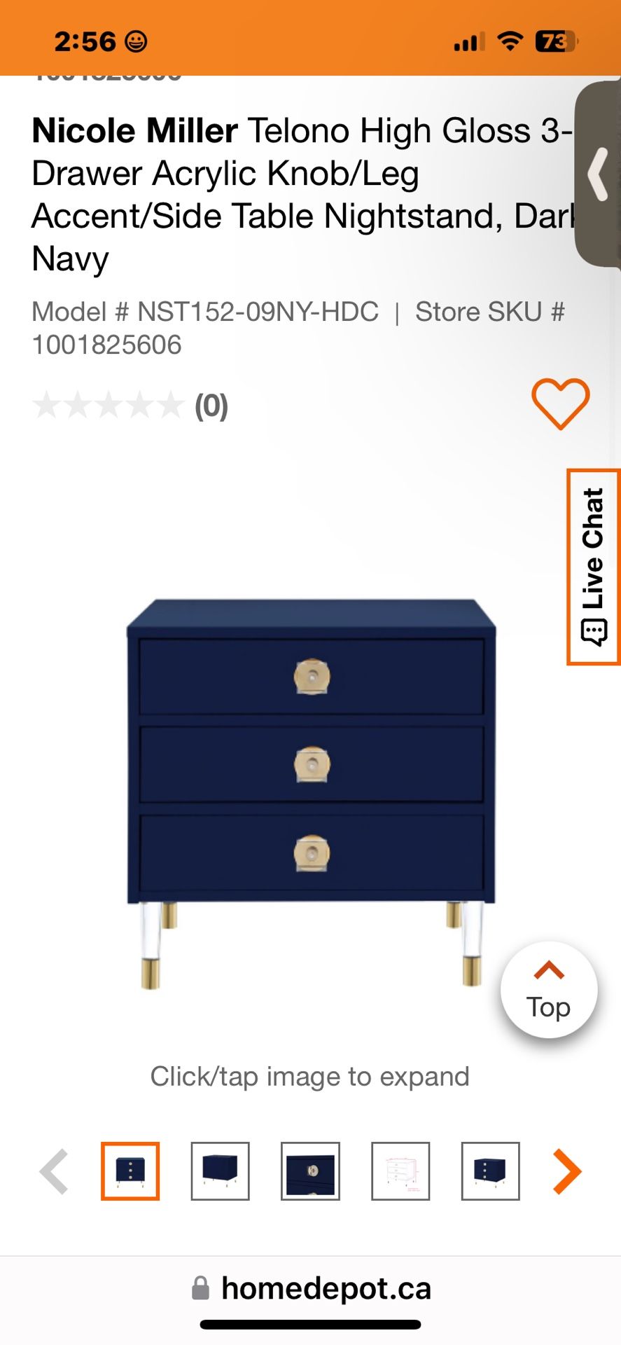 Nicole Miller Blue Nightstands (Set Of 2)