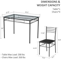 Kitchen Dining Room Table and Chair