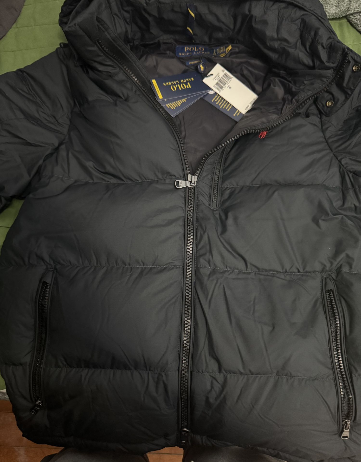 Polo Puffer Jacket Size Small Black 