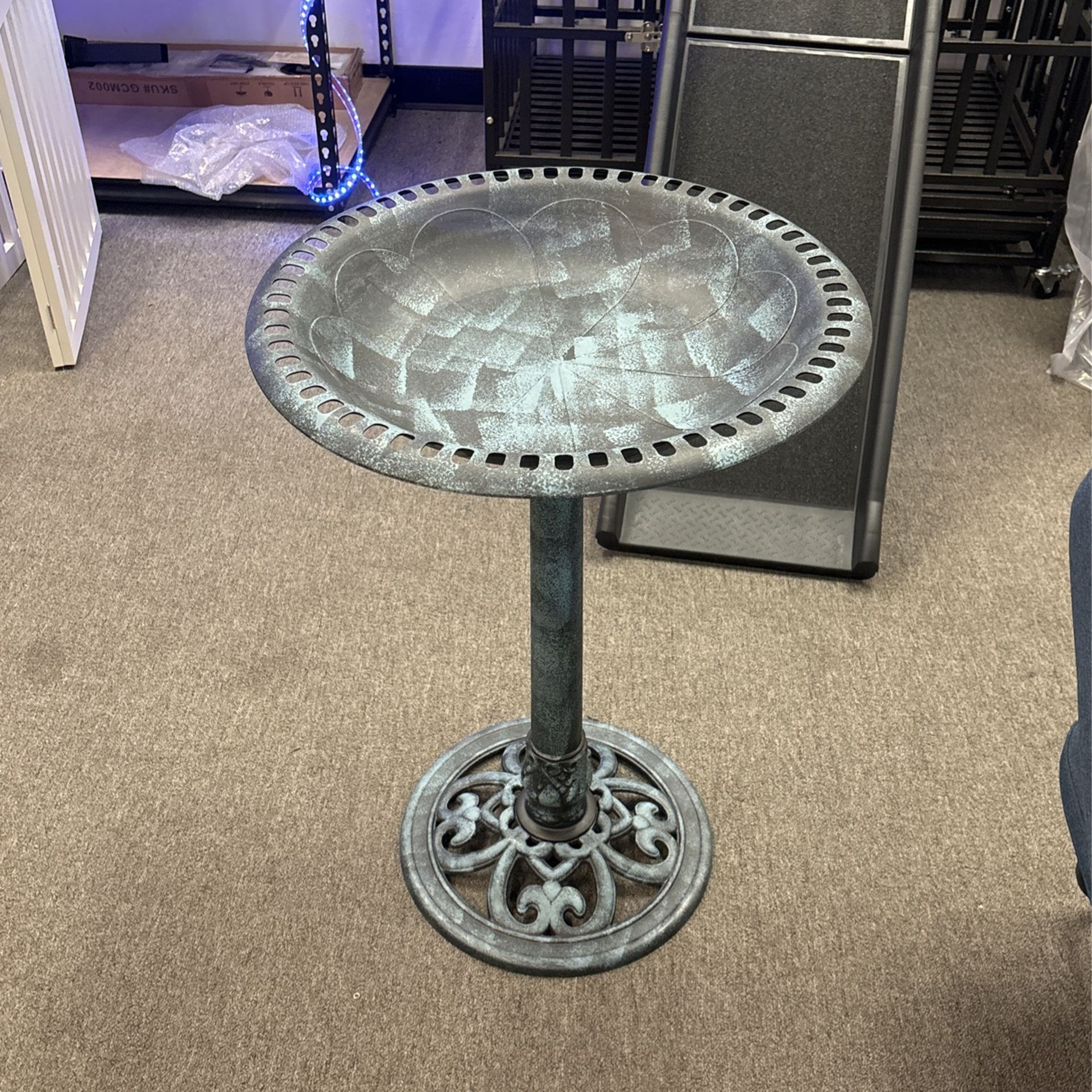 NEW!! Patio Home Garden 28" Bird Bath Outdoor Antique Vintage Decor Weather-resistant - Green