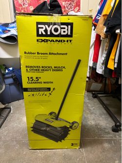 Brand new Ryobi Expand-It 15.5.5Rubber Broom Attachment in the original box.