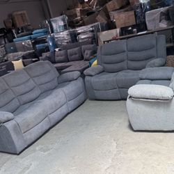 3pc recliner sofa 