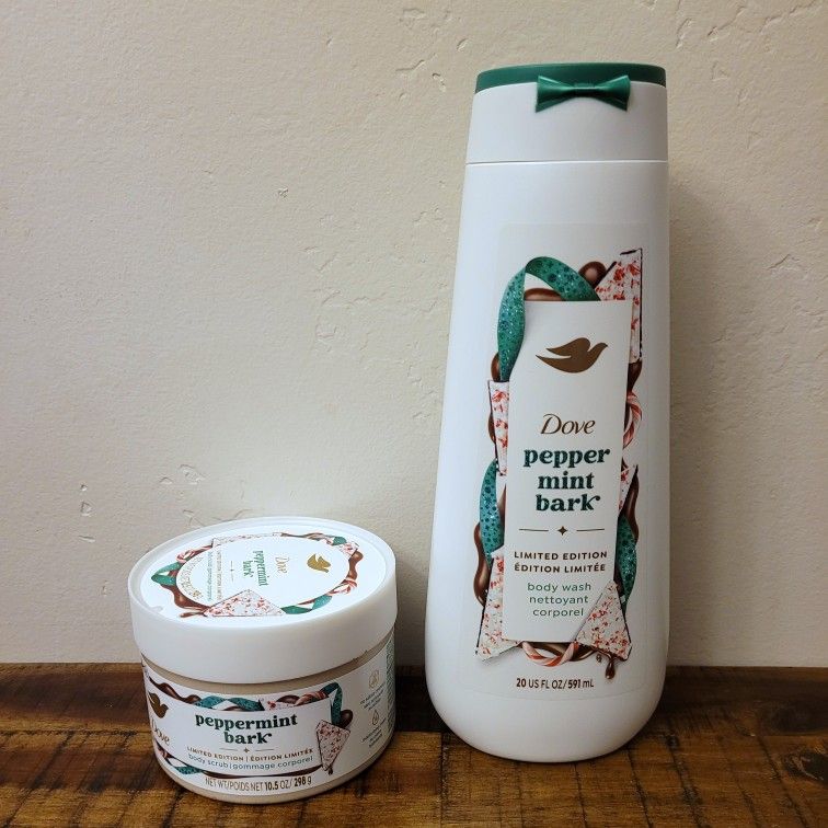 Dove Peppermint Bark Body Wash & Body Scrub
