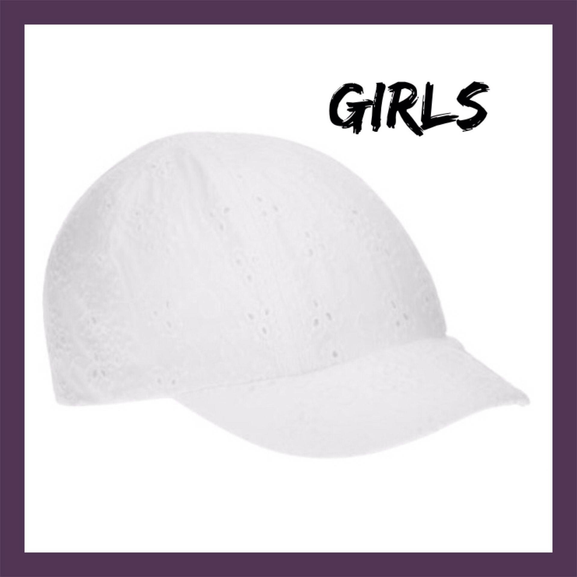 NWT Girls Eyelet Hat