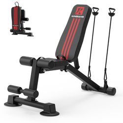 Adjustable Weight Bench Utility Workout Bench for Home Gym,Foldable Incline Decline Benches for Full Body Workout 660LB