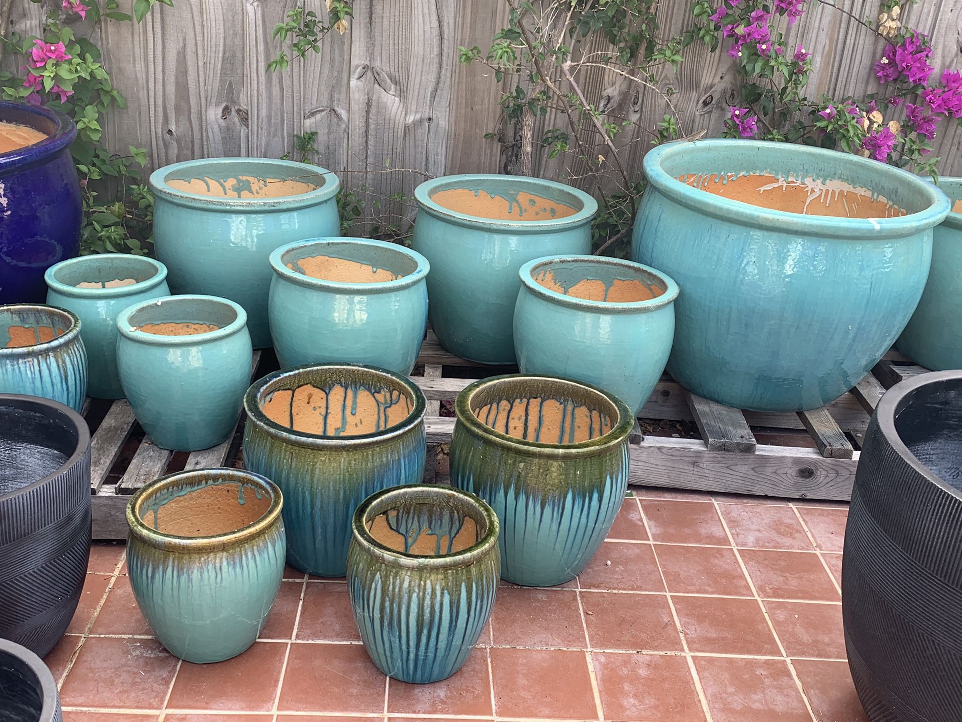Glazed Flower Pots