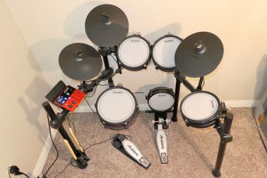 Alesis Nitro Pro Electric Drum Set Bundle w/ Amp & Extras