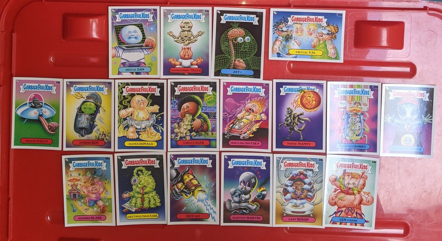 Garbage Pail Kids Cards Lot Topps GPK 18 Stickers Total As Pictured Here 