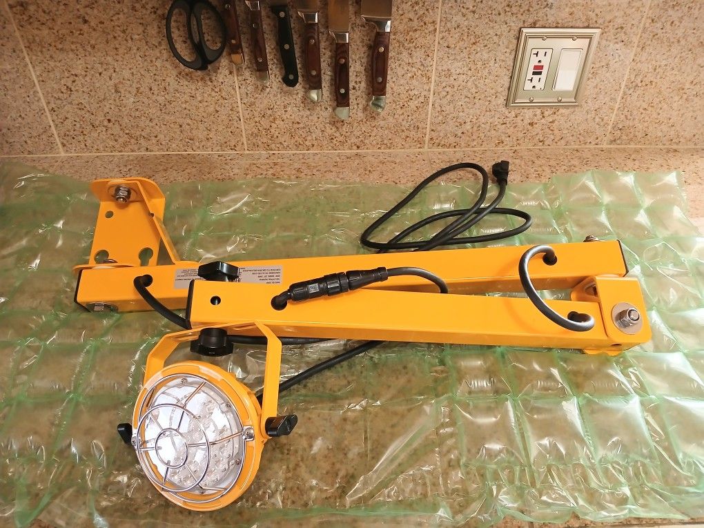 Signaworks LED Dock Bay Swivel Arm Light (30W, 3300LM), Brighten Trailers & Workshop, Industrial Aluminum Housing, 5ft Power Cord