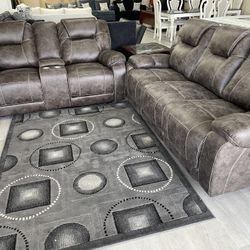 GRAY RECLINER SET