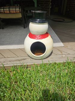 Snowman Chiminea Outdoor Fire Pit...$40