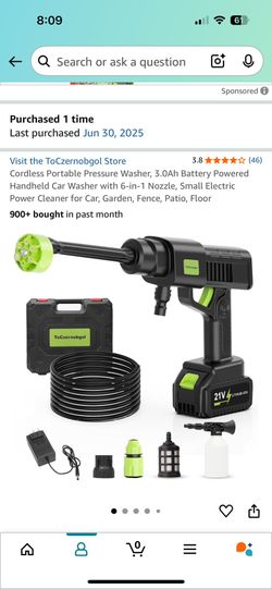 Cordless power washer