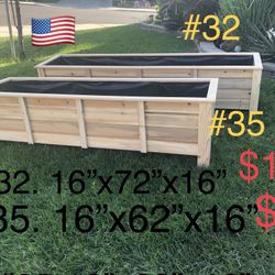 Wood Planter Box Garden Raised Herb Pots