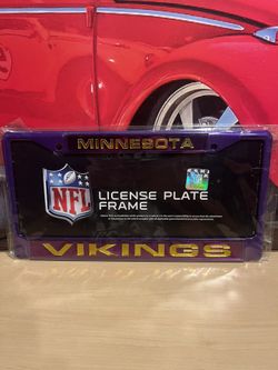 Minnesota Vikings Official NFL License Plate Frame Purple RARE.