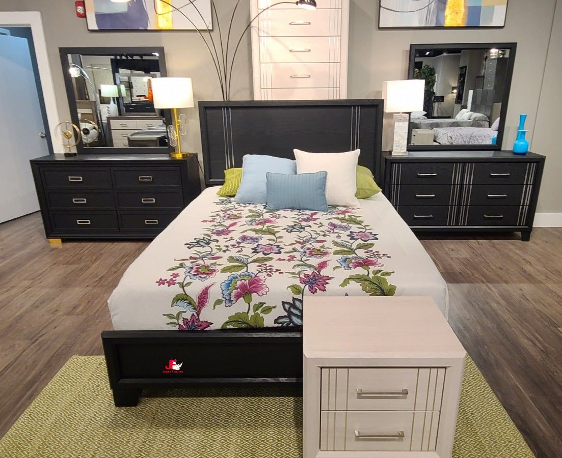 Brand New! 7pc Queen/Full Bedroom Set😍/ Take it home with only $39Down/ Hablamos Español Y Ofrecemos Financiamiento 🙋🏻♂️