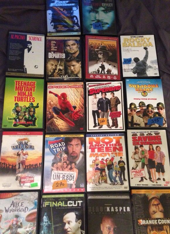 DVD Movies different prices