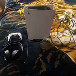 Ps5 With Controller And Wireless Gaming Ps5 Headset