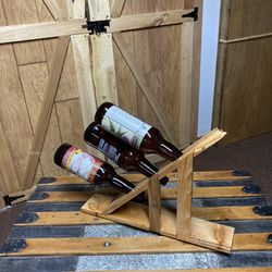 Three Homemade Vintage Wine Racks