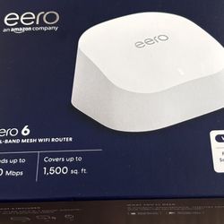 2x Eero - 6 Dual Band Mesh WiFi 6 Router 