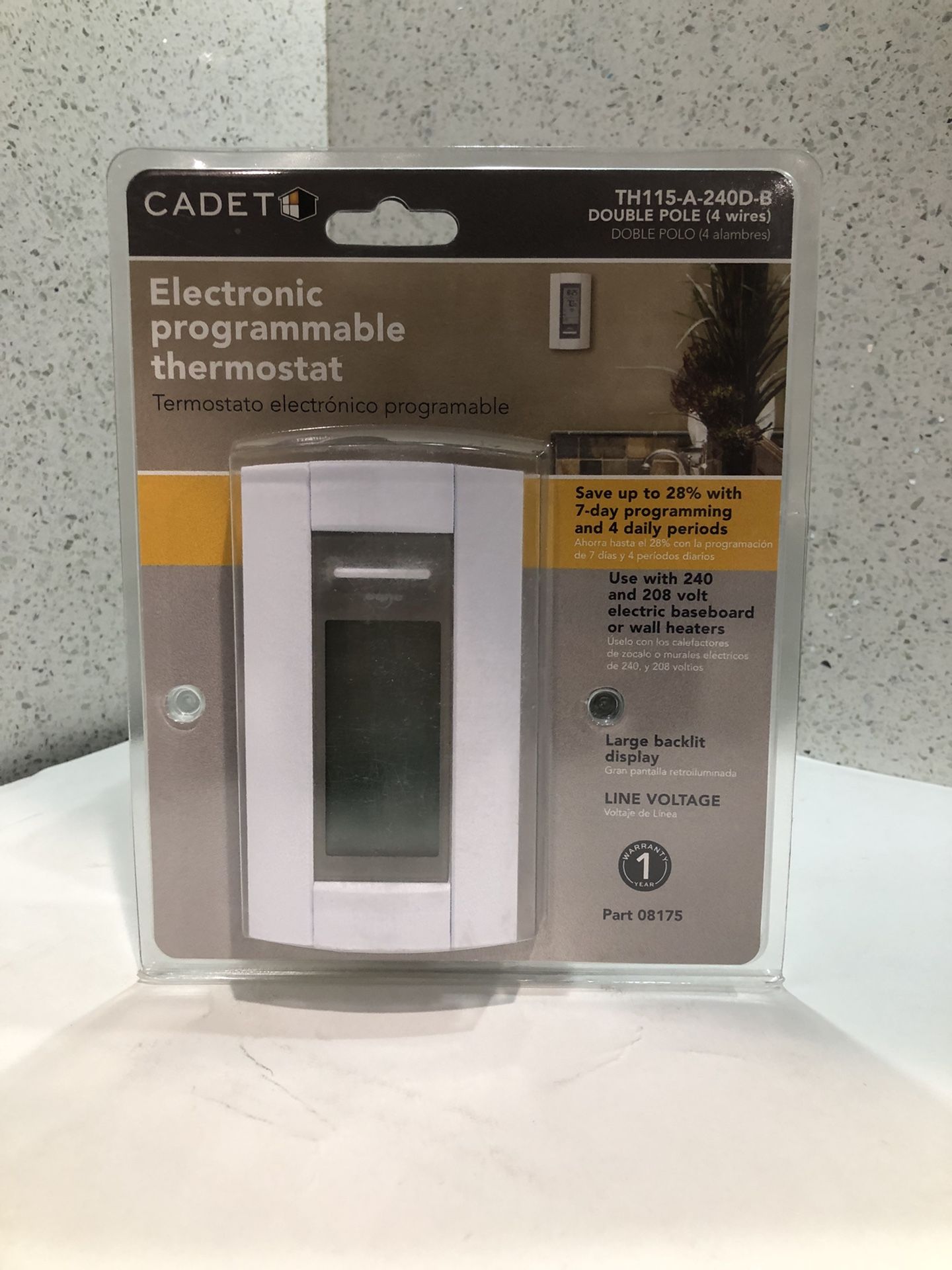 Cadet Electronic Programmable Thermostat TH115-A-240D-