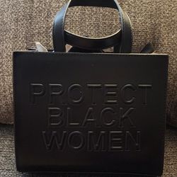 Protect Black Women Square Purse and Bucket Hat Matching Set
