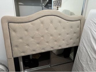Queen Bed Frame, Mattress, and Boxspring