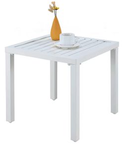 ✨ White Metal Side Table — Indoor/Outdoor — Like New! $20