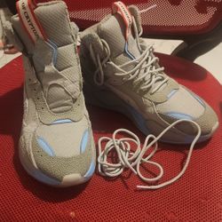 Men's 9 Puma RSX Mid Yetiman Special Edition Suede Gray & Baby Blue 387765-01