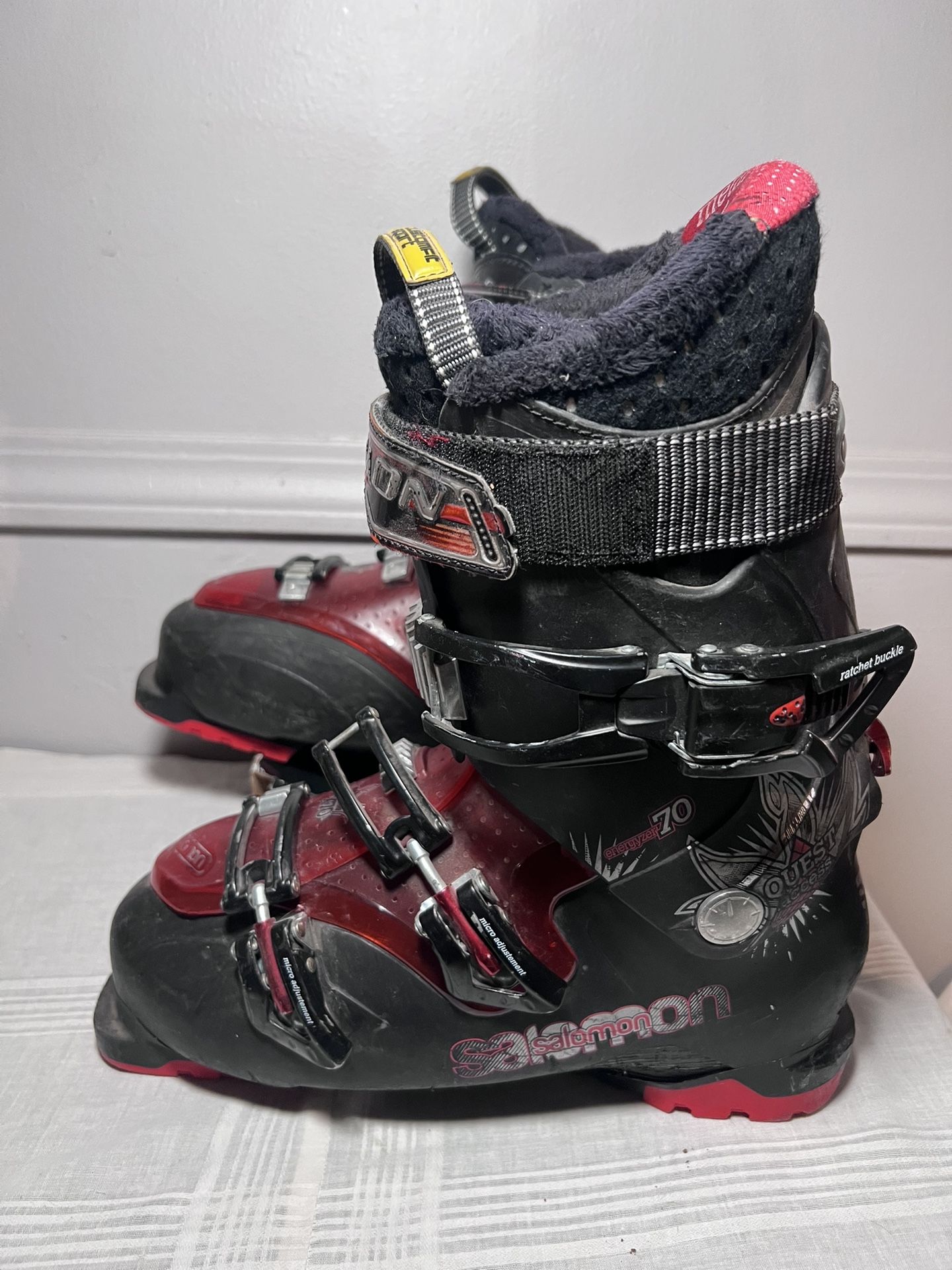 Salomon Energyzer 70 Quest Access X70 Ski Boot Men's Size 27- 27,5 Red Black