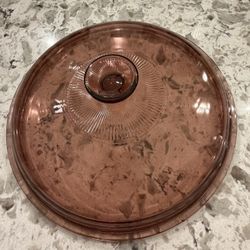 Vintage Vision Cranberry Pot Lid