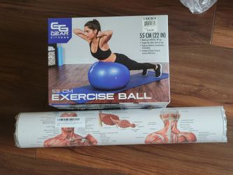 New exercise ball and exercise instruction sheets
