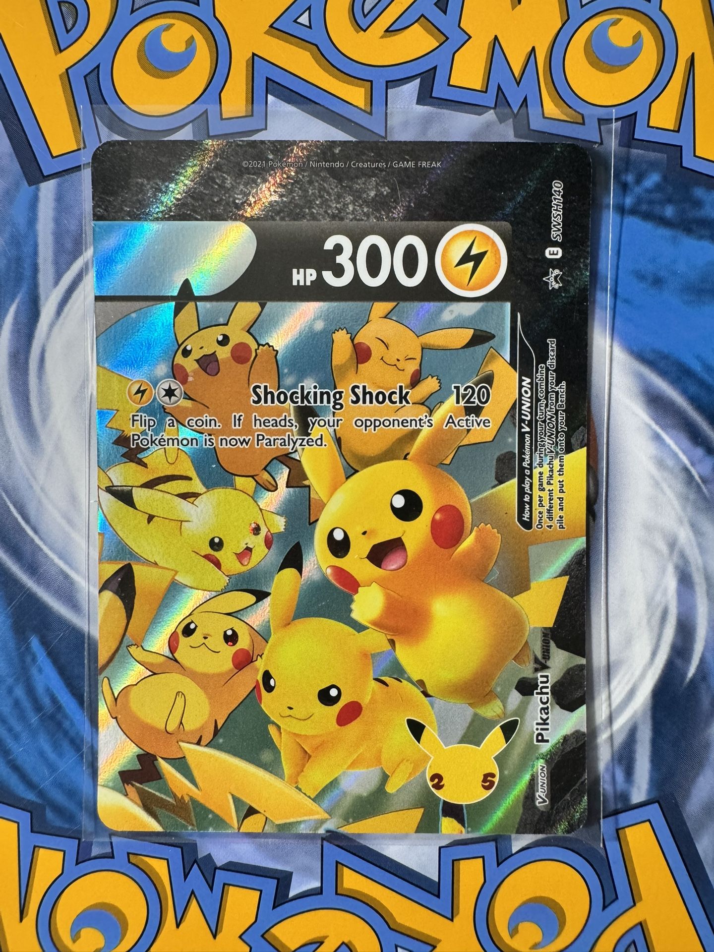 NM Pikachu V-Union - SWSH140 - Sword & Shield Promo Card