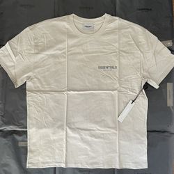 FOG - Essentials Fear Of God Tan Logo-Print Jersey T-Shirt Size XL