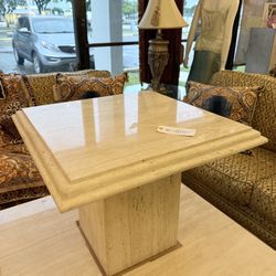 Italian TRAVERTINE End Table