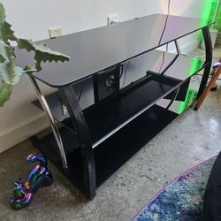 Black Glass TV Stand / Media Console
