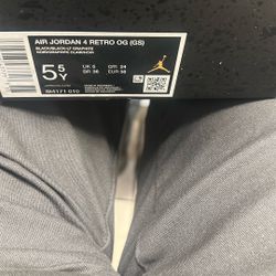 Air Jordan 4 Retro OG 5.5y