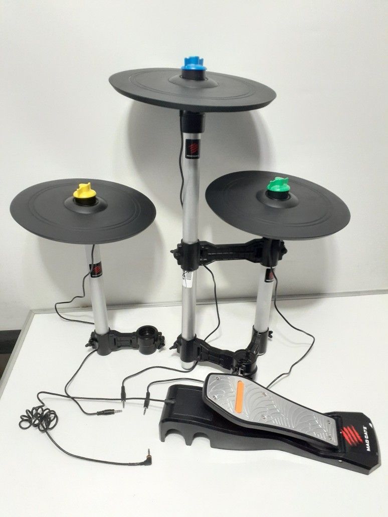 Rock Band 4 Pro-Cymbals Expansion Drum Kit/BASS PEDAL. ALL WORKS GREAT TESTED