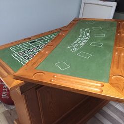 Real Wood Gaming Bar Wine Rack Table Poker Cards *Downsizing - Make Offer*