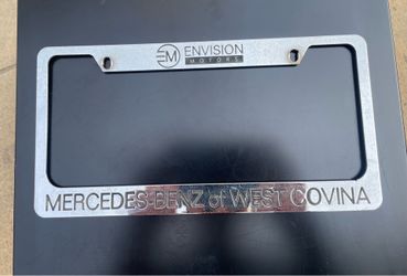 Stainless steel Collegiate Licensed Mercedes Benz of West Covina License Plate Frame - YB679