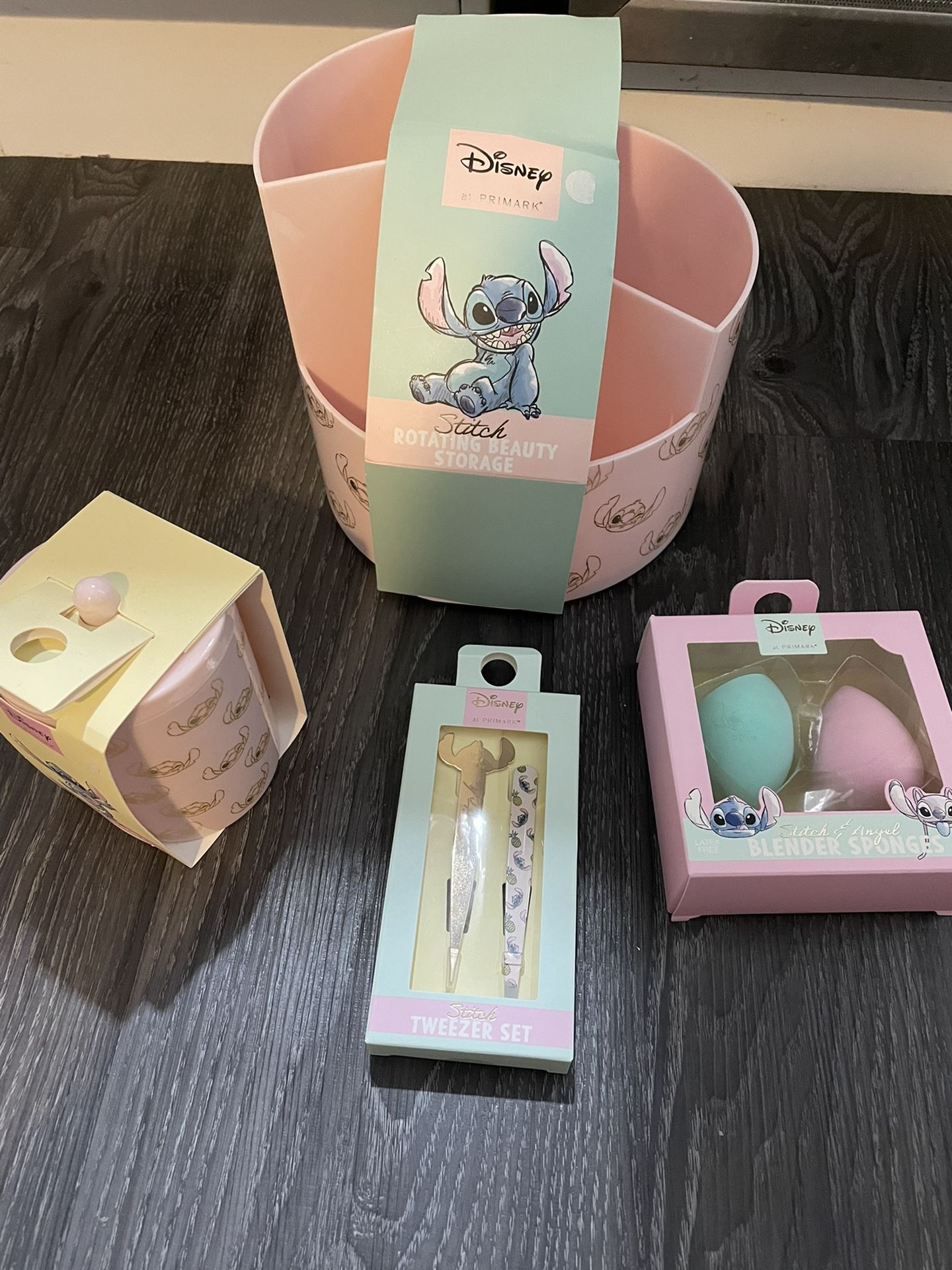 NWT Bundle Lilo And Stitch Rotating Beauty Organizer