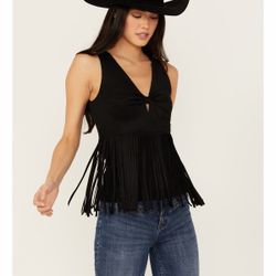 Idyllwind bluebell twist and fringe top