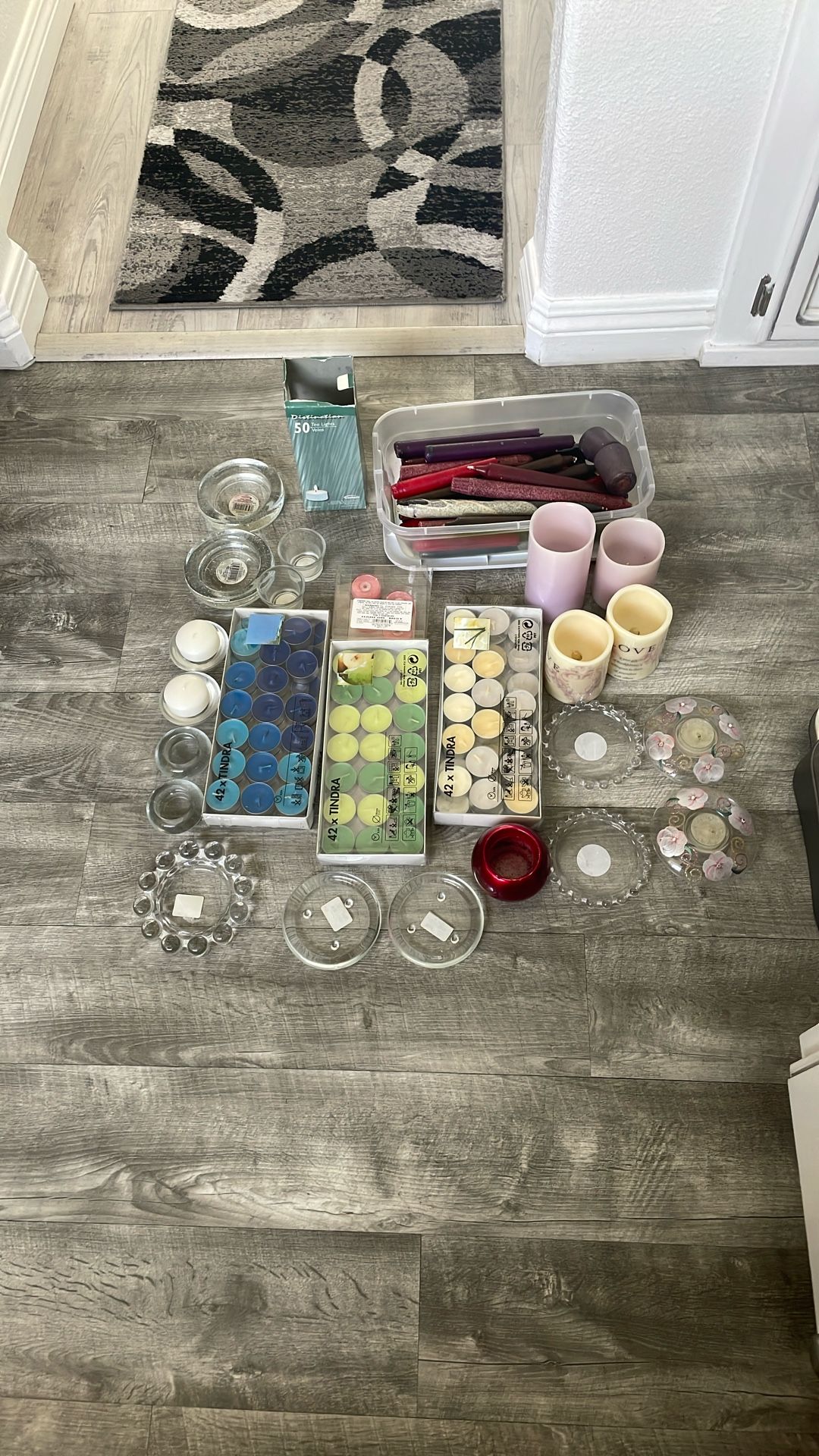 Assorted Candles And Holders