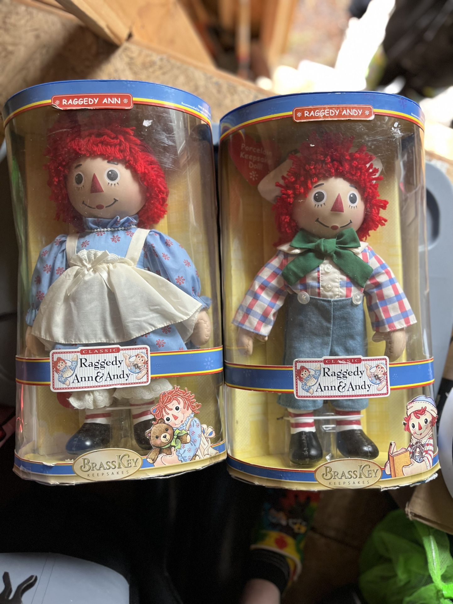 Raggedy Ann And Andy Dolls Brass Key Keepsakes