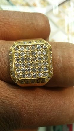 14k Gold Diamond Ring CZ