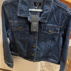 Jones New York Woman Jean Jacket Size Large New With Tags 