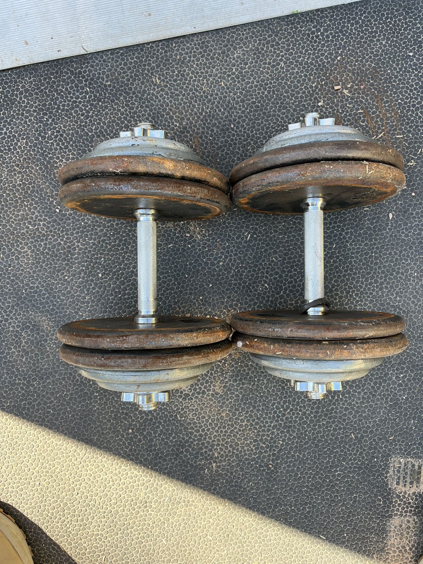 55lb Adjustable 1in Dumbbell Set Weights